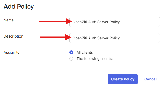 Add Authorization Server Policy